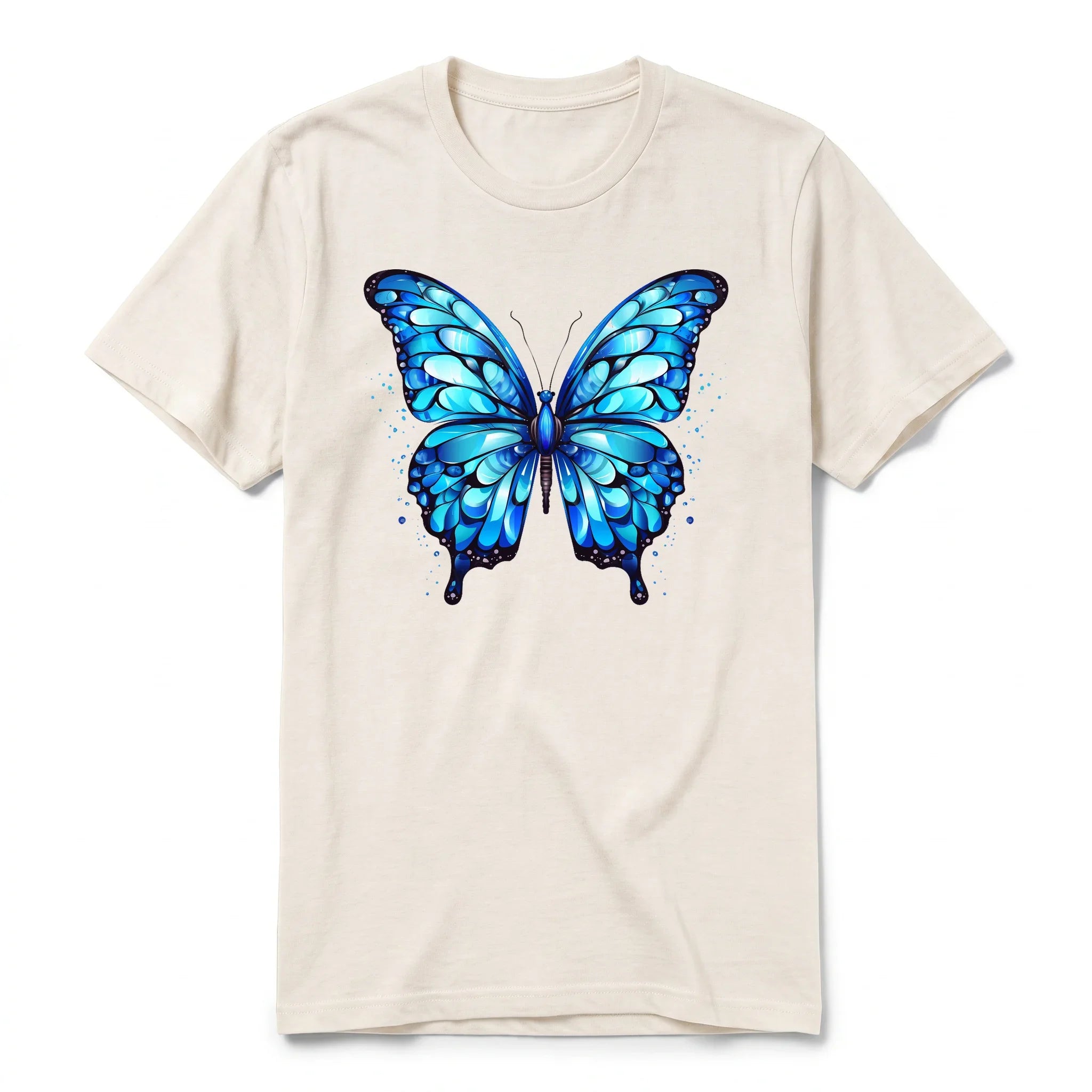 A vintage-white short-sleeve crewneck t-shirt for adult featuring a graphic of a arthropods animal on the front.