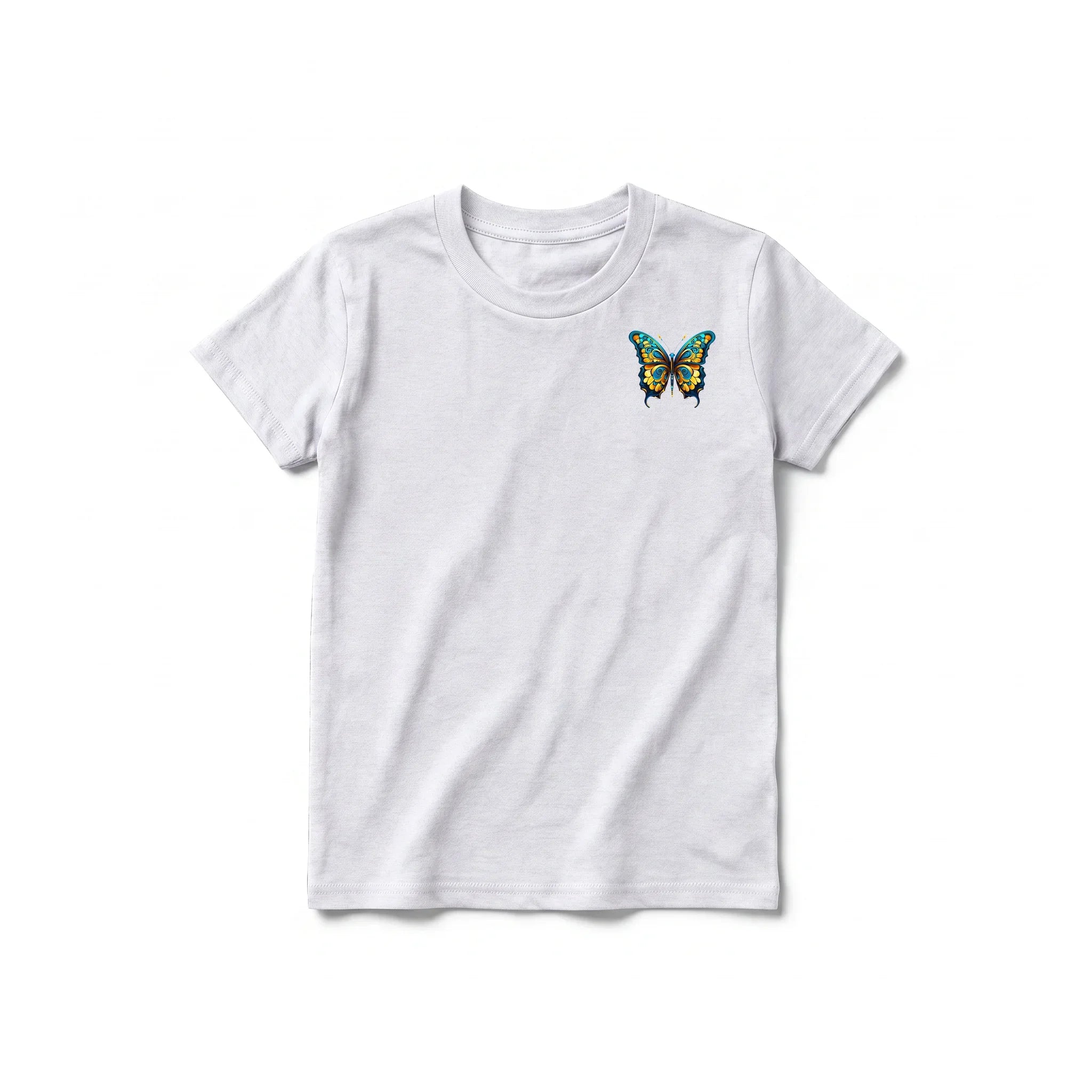 A ash grey short-sleeve crewneck t-shirt for youth featuring a graphic of a arthropods animal on the left chest.