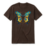 A chocolate short-sleeve crewneck t-shirt for adult featuring a graphic of a arthropods animal on the front.