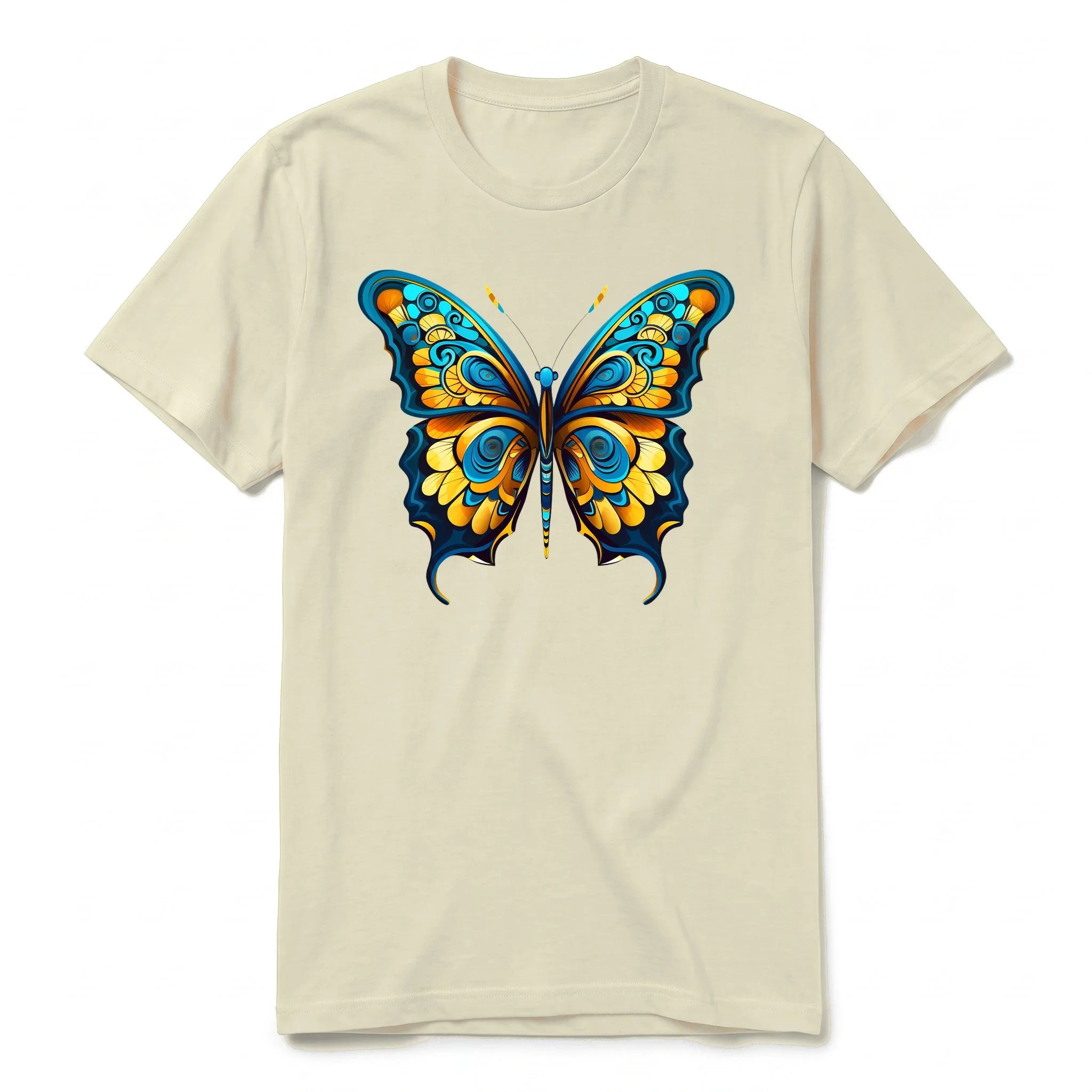 A latte short-sleeve crewneck t-shirt for adult featuring a graphic of a arthropods animal on the front.