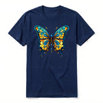 A navy short-sleeve crewneck t-shirt for adult featuring a graphic of a arthropods animal on the front.