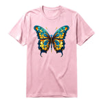 A pink short-sleeve crewneck t-shirt for adult featuring a graphic of a arthropods animal on the front.