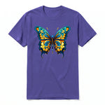 A purple short-sleeve crewneck t-shirt for adult featuring a graphic of a arthropods animal on the front.