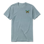 A sage short-sleeve crewneck t-shirt for adult featuring a graphic of a arthropods animal on the left chest.
