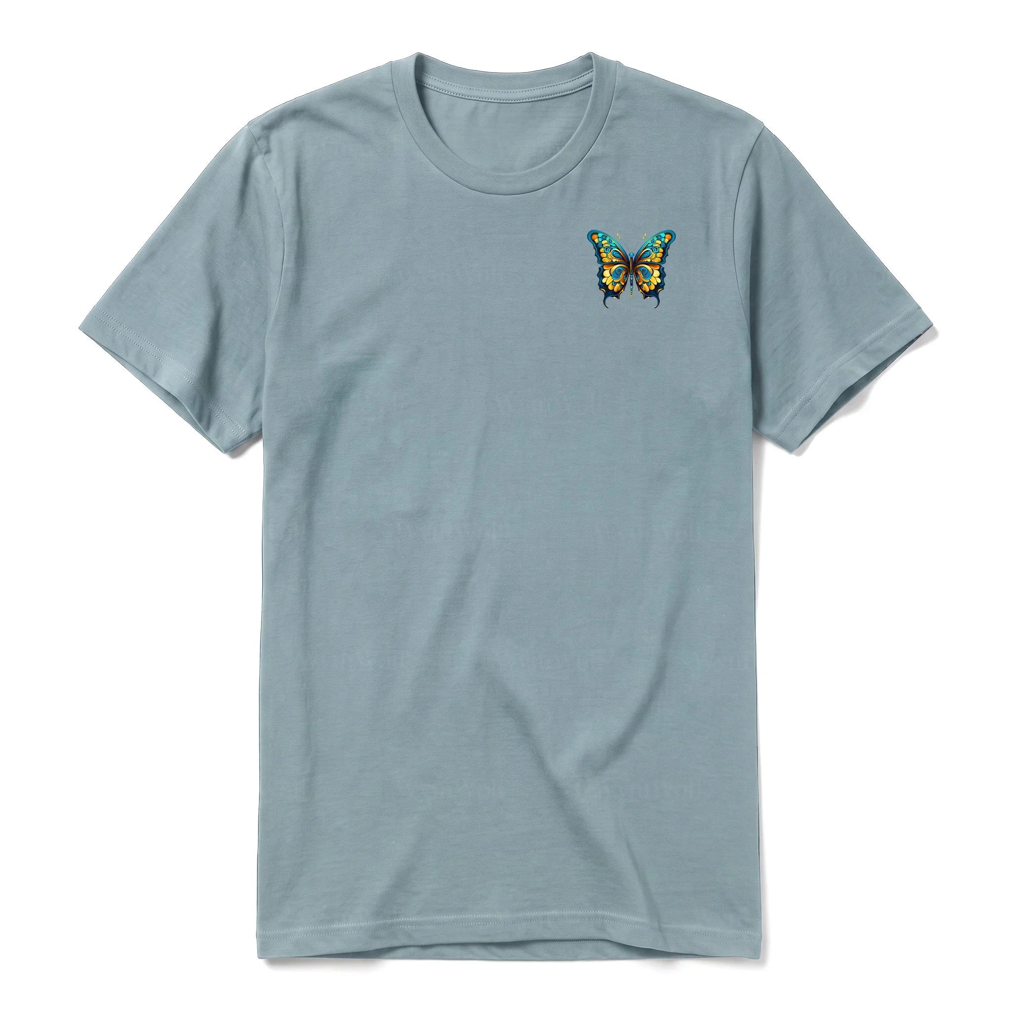 A sage short-sleeve crewneck t-shirt for adult featuring a graphic of a arthropods animal on the left chest.