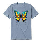 A steel-blue short-sleeve crewneck t-shirt for adult featuring a graphic of a arthropods animal on the front.