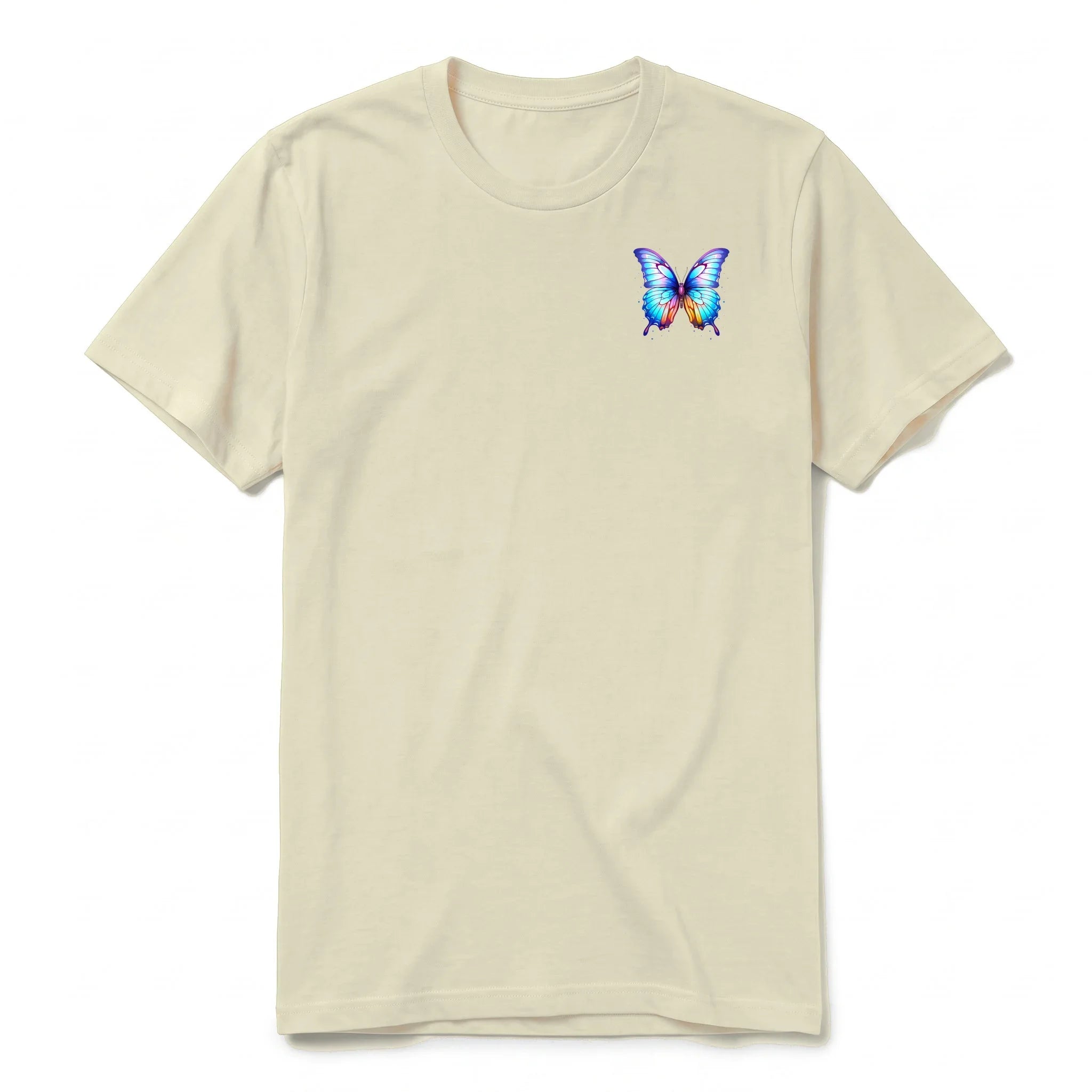 A latte short-sleeve crewneck t-shirt for adult featuring a graphic of a arthropods animal on the left chest.