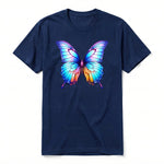 A navy short-sleeve crewneck t-shirt for adult featuring a graphic of a arthropods animal on the front.