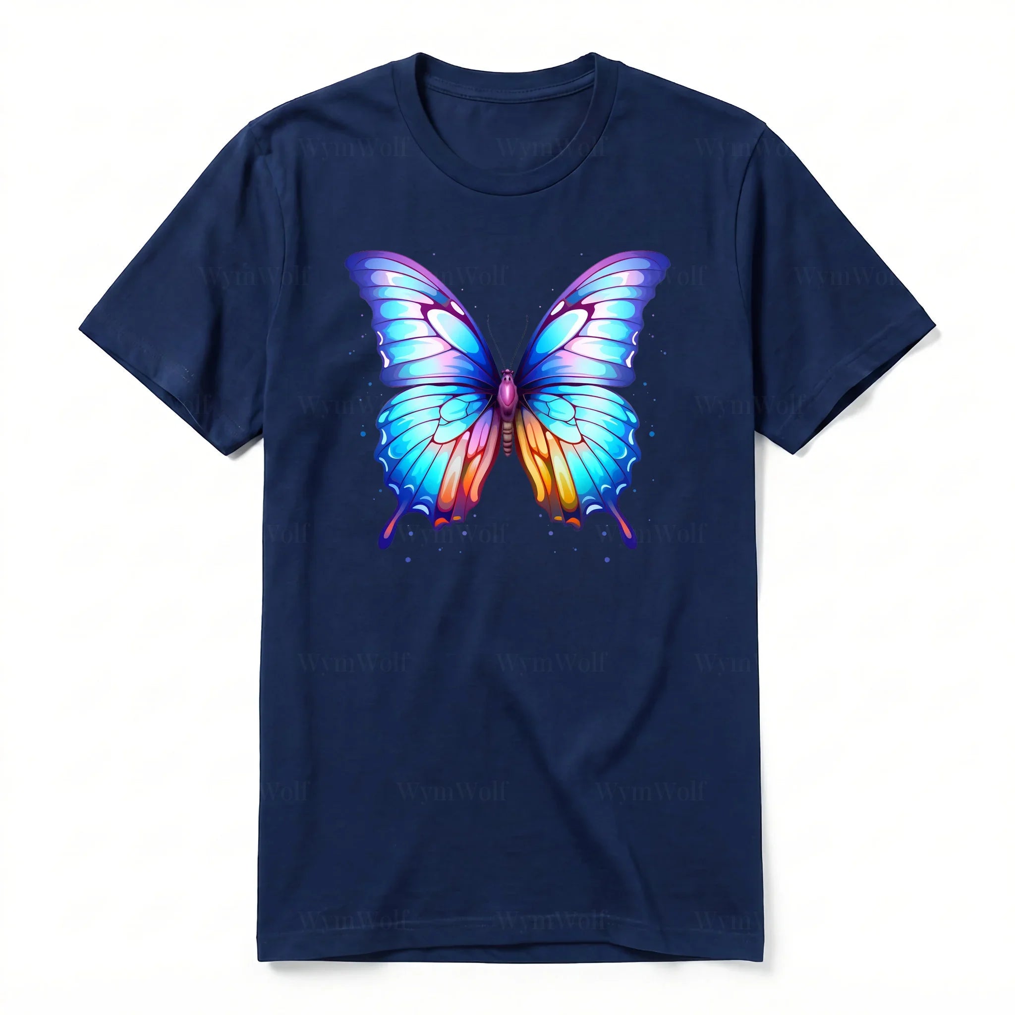 A navy short-sleeve crewneck t-shirt for adult featuring a graphic of a arthropods animal on the front.