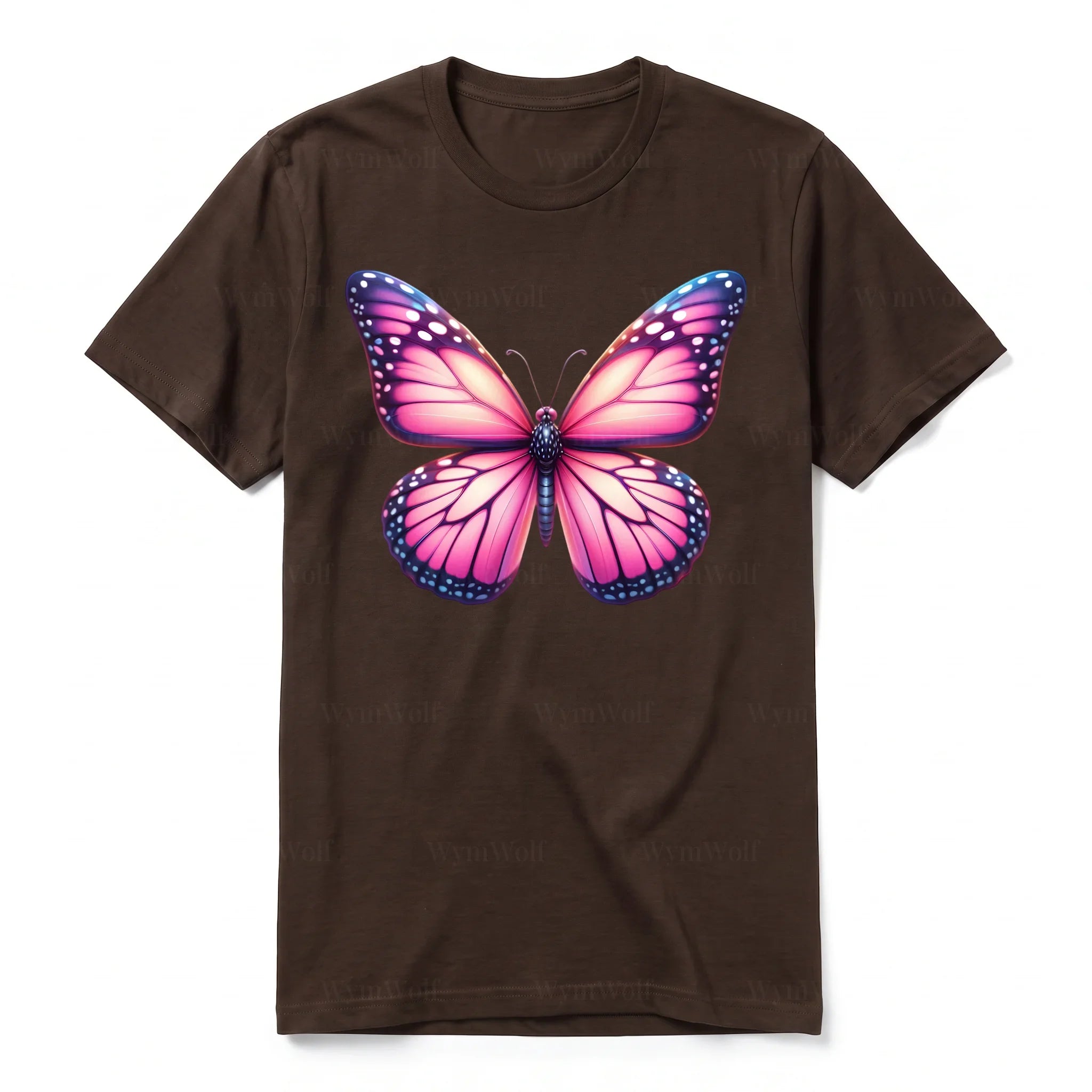 A chocolate short-sleeve crewneck t-shirt for adult featuring a graphic of a arthropods animal on the front.