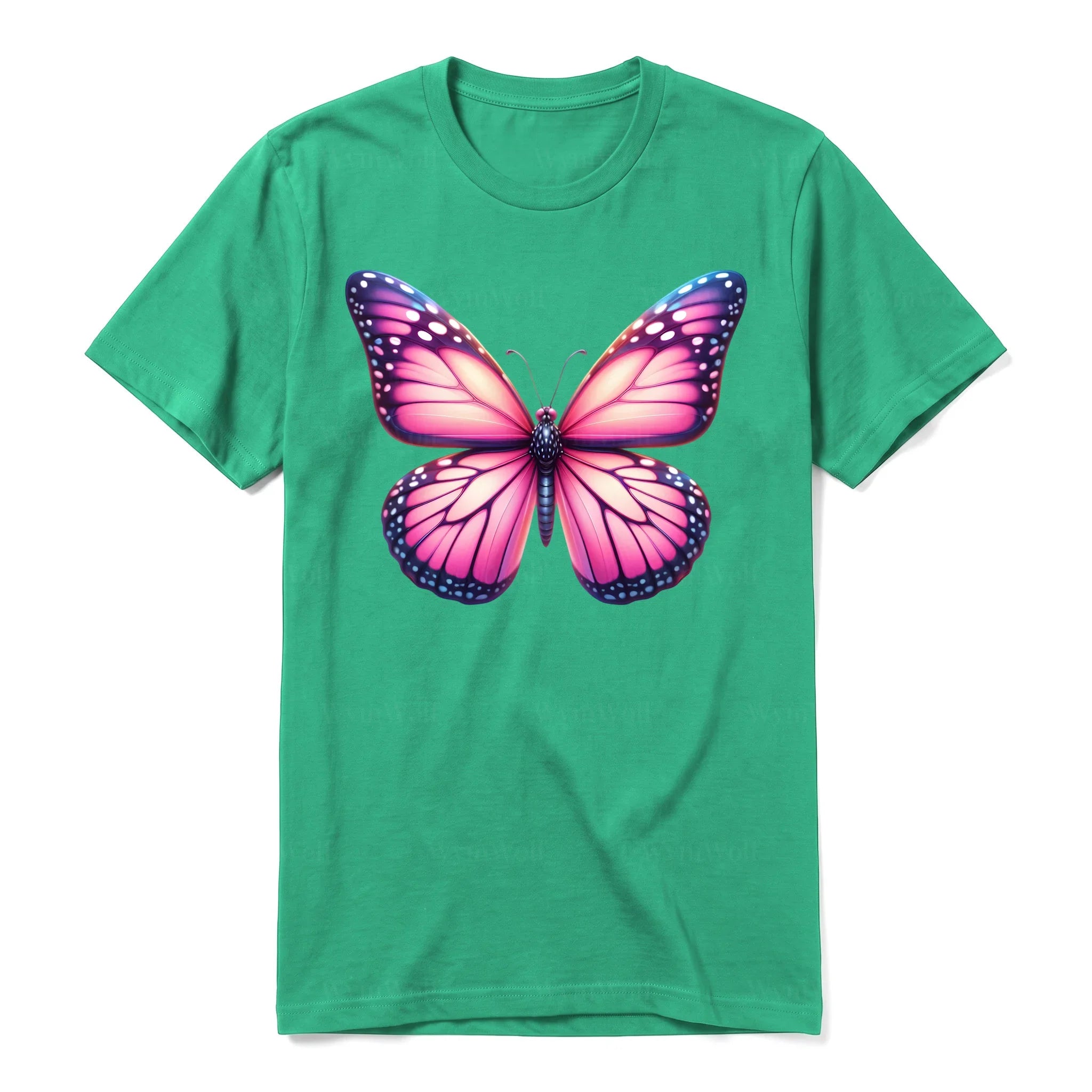 A kelly short-sleeve crewneck t-shirt for adult featuring a graphic of a arthropods animal on the front.