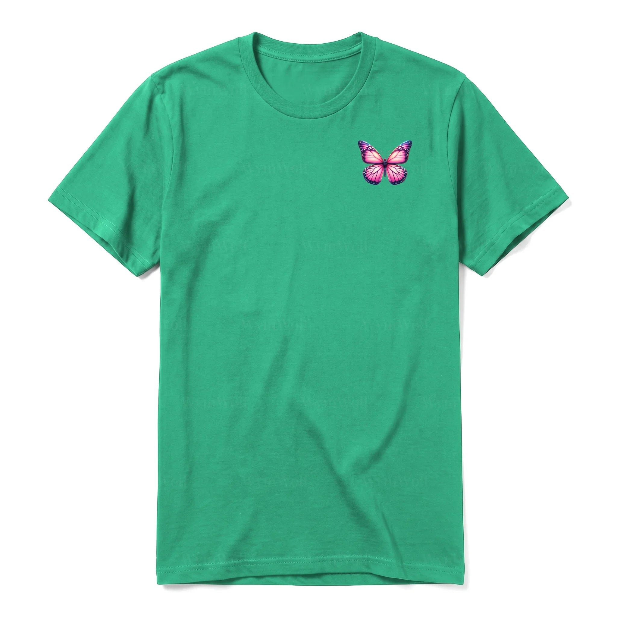 A kelly short-sleeve crewneck t-shirt for adult featuring a graphic of a arthropods animal on the left chest.