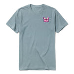 A sage short-sleeve crewneck t-shirt for adult featuring a graphic of a arthropods animal on the left chest.