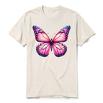 A vintage-white short-sleeve crewneck t-shirt for adult featuring a graphic of a arthropods animal on the front.