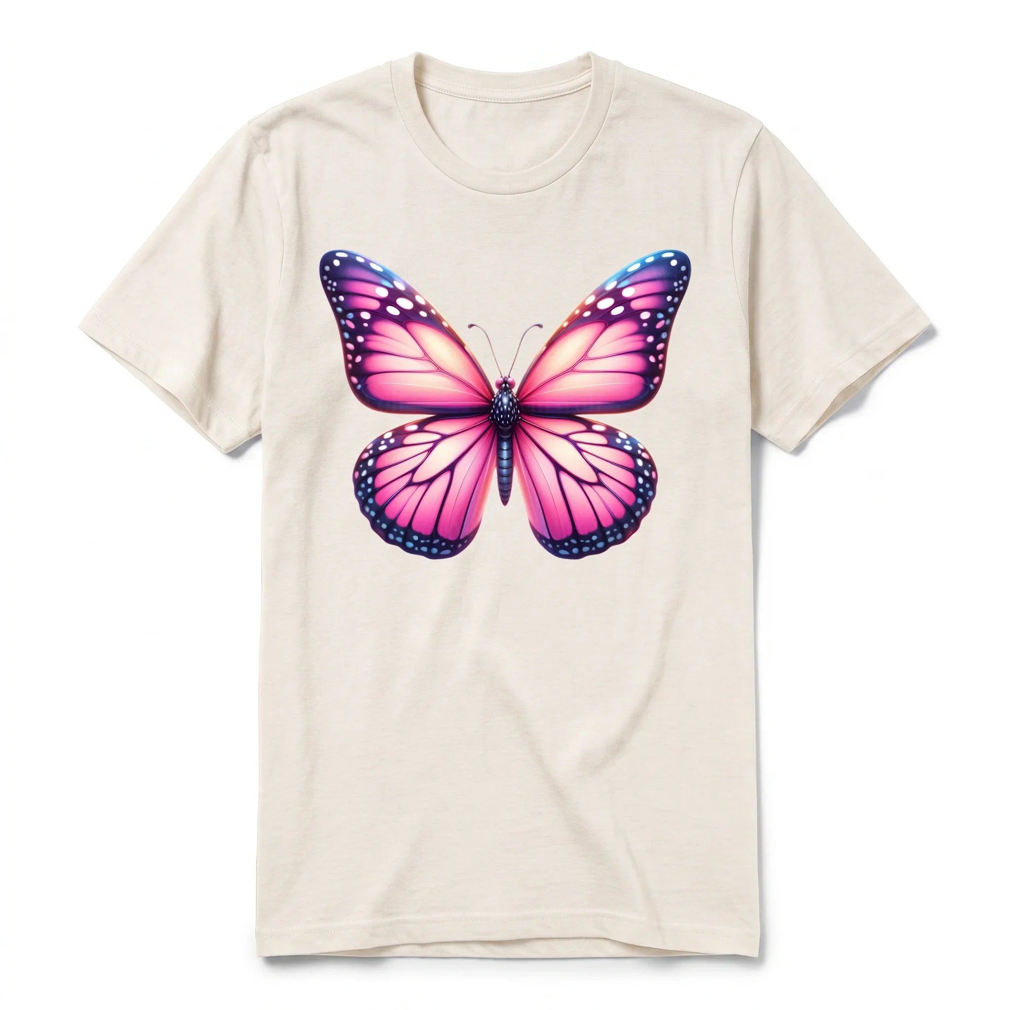 A vintage-white short-sleeve crewneck t-shirt for adult featuring a graphic of a arthropods animal on the front.