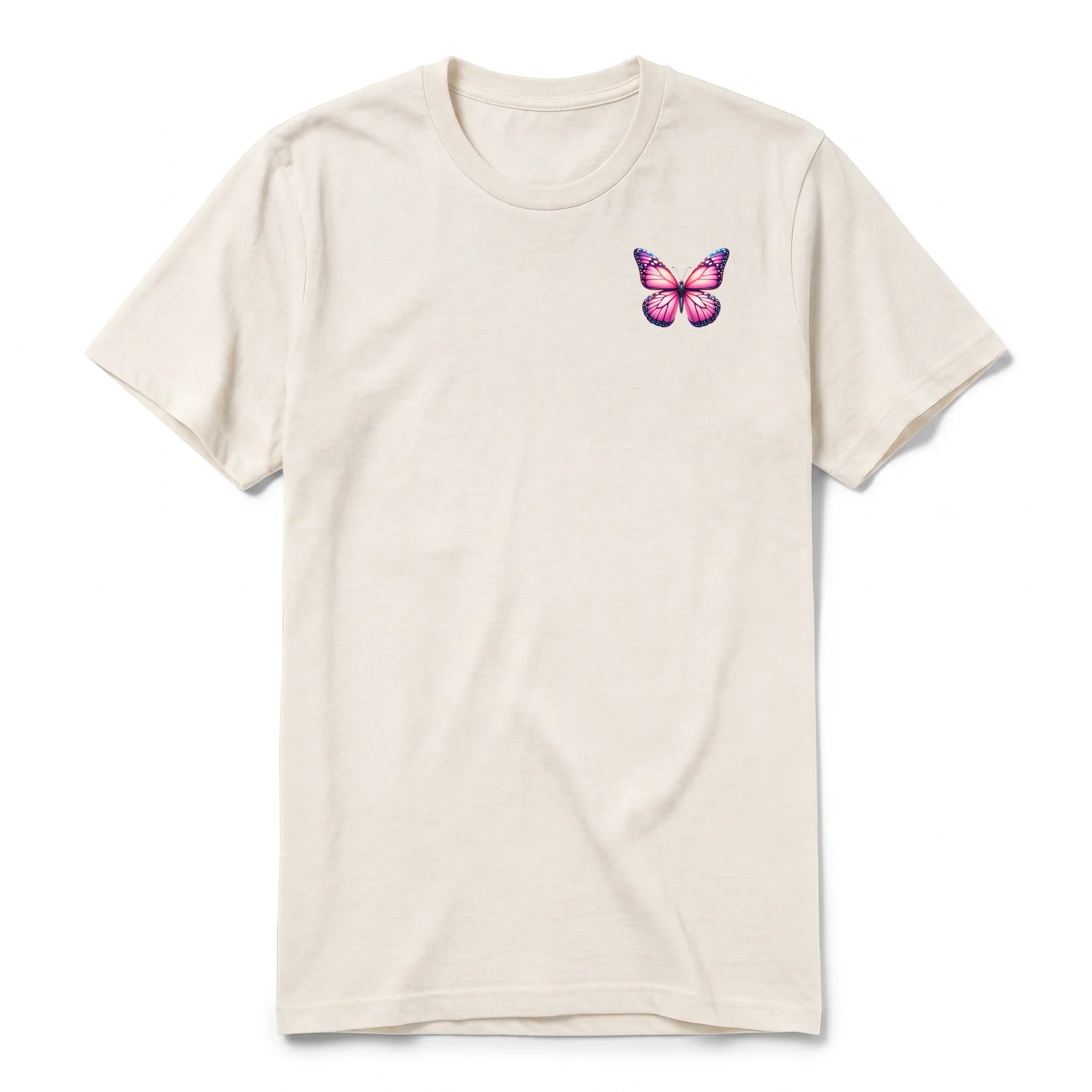 A vintage-white short-sleeve crewneck t-shirt for adult featuring a graphic of a arthropods animal on the left chest.