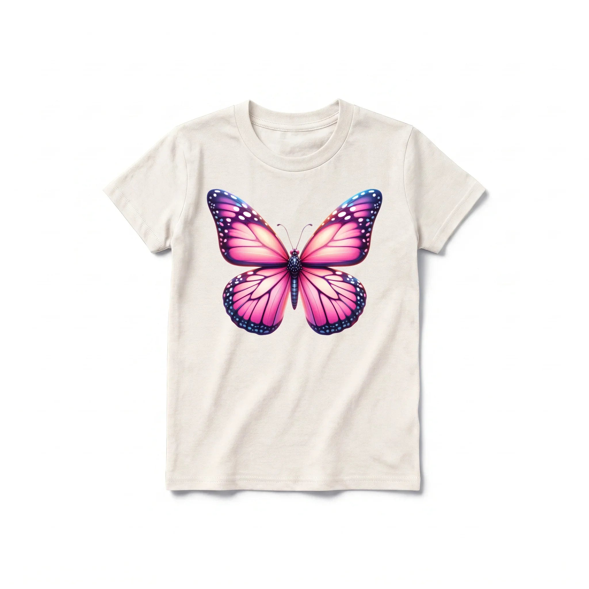 A vintage-white short-sleeve crewneck t-shirt for youth featuring a graphic of a arthropods animal on the front.