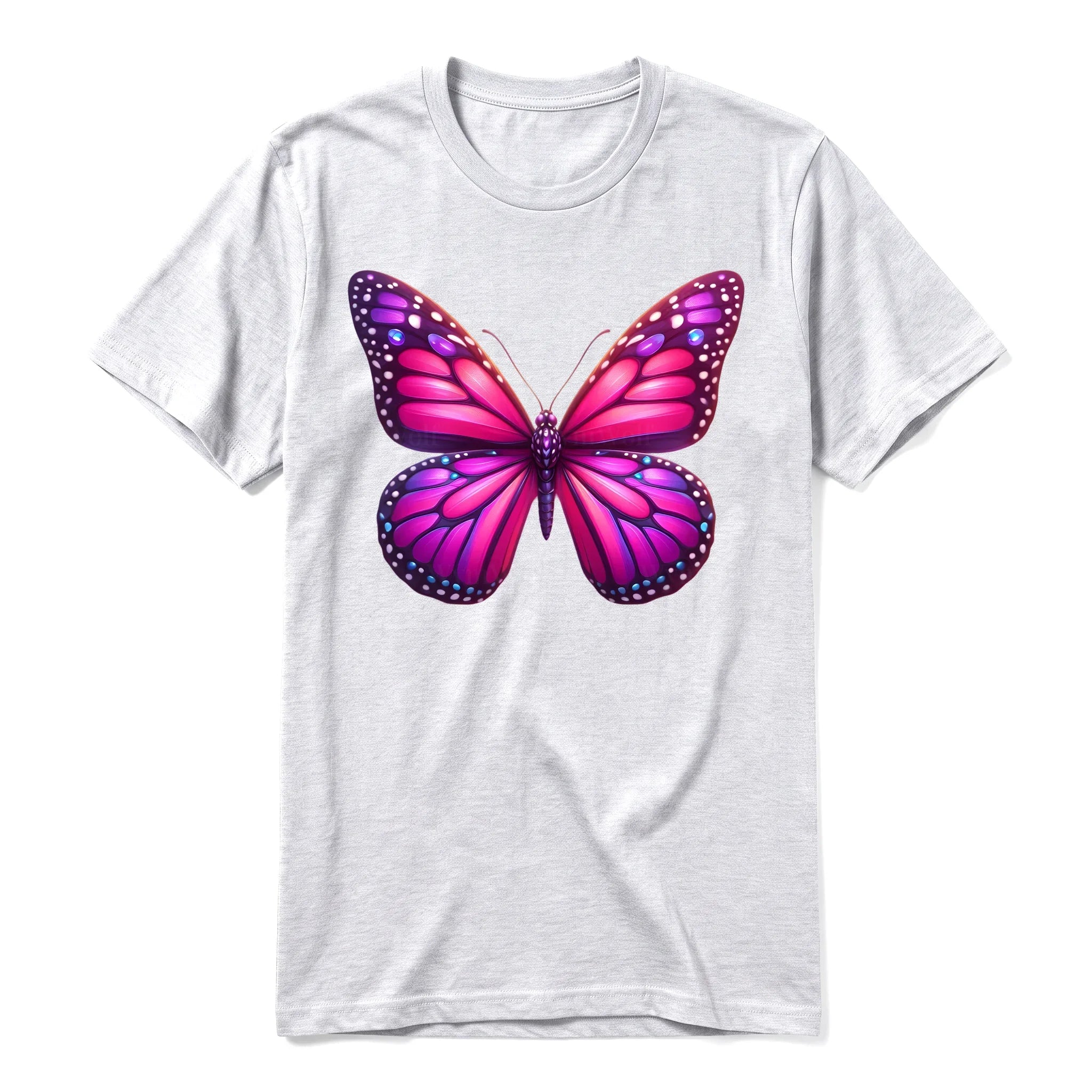 Un T-shirt gris cendré à manches courtes et col rond, orné d'un motif représentant un arthropod sur le devant.