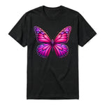 Un T-shirt noir à manches courtes et col rond, orné d'un motif représentant un arthropod sur le devant.