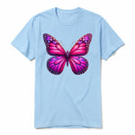 Un T-shirt poudre à manches courtes et col rond, orné d'un motif représentant un arthropod sur le devant.