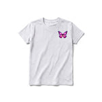 A ash grey short-sleeve crewneck t-shirt for youth featuring a graphic of a arthropods animal on the left chest.