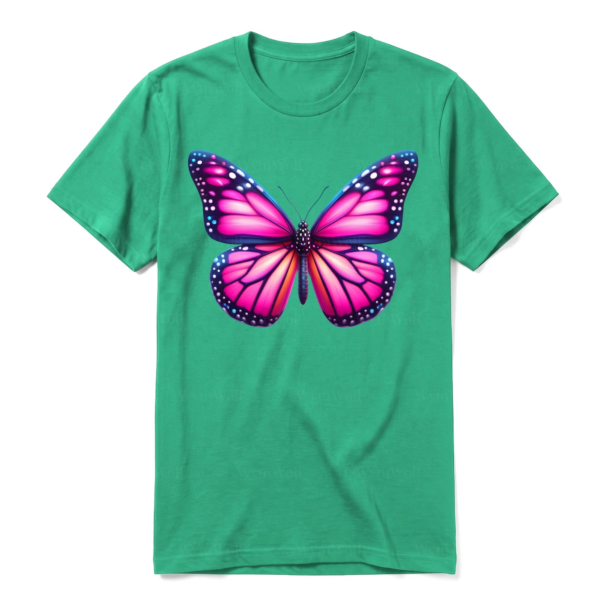 A kelly short-sleeve crewneck t-shirt for adult featuring a graphic of a arthropods animal on the front.