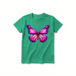 A kelly short-sleeve crewneck t-shirt for youth featuring a graphic of a arthropods animal on the front.