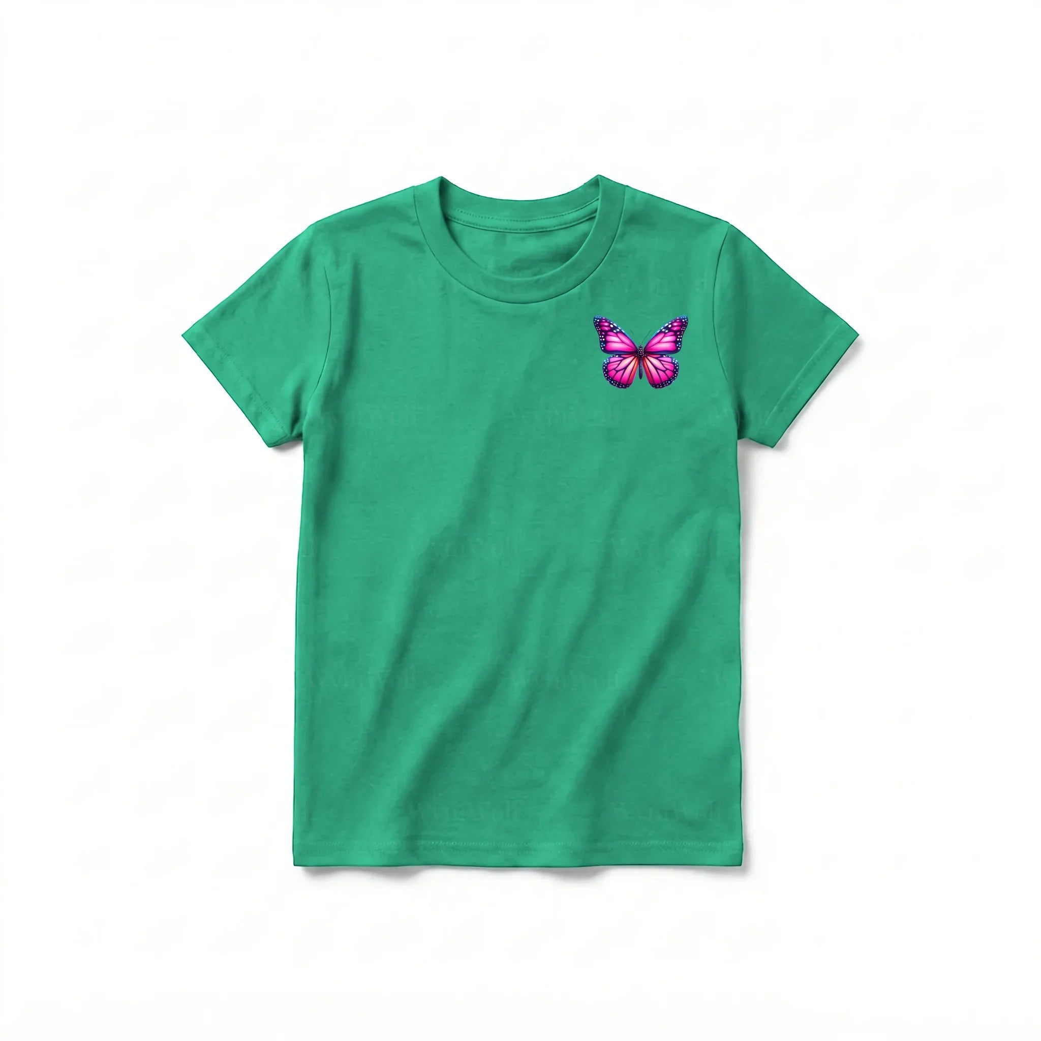 A kelly short-sleeve crewneck t-shirt for youth featuring a graphic of a arthropods animal on the left chest.