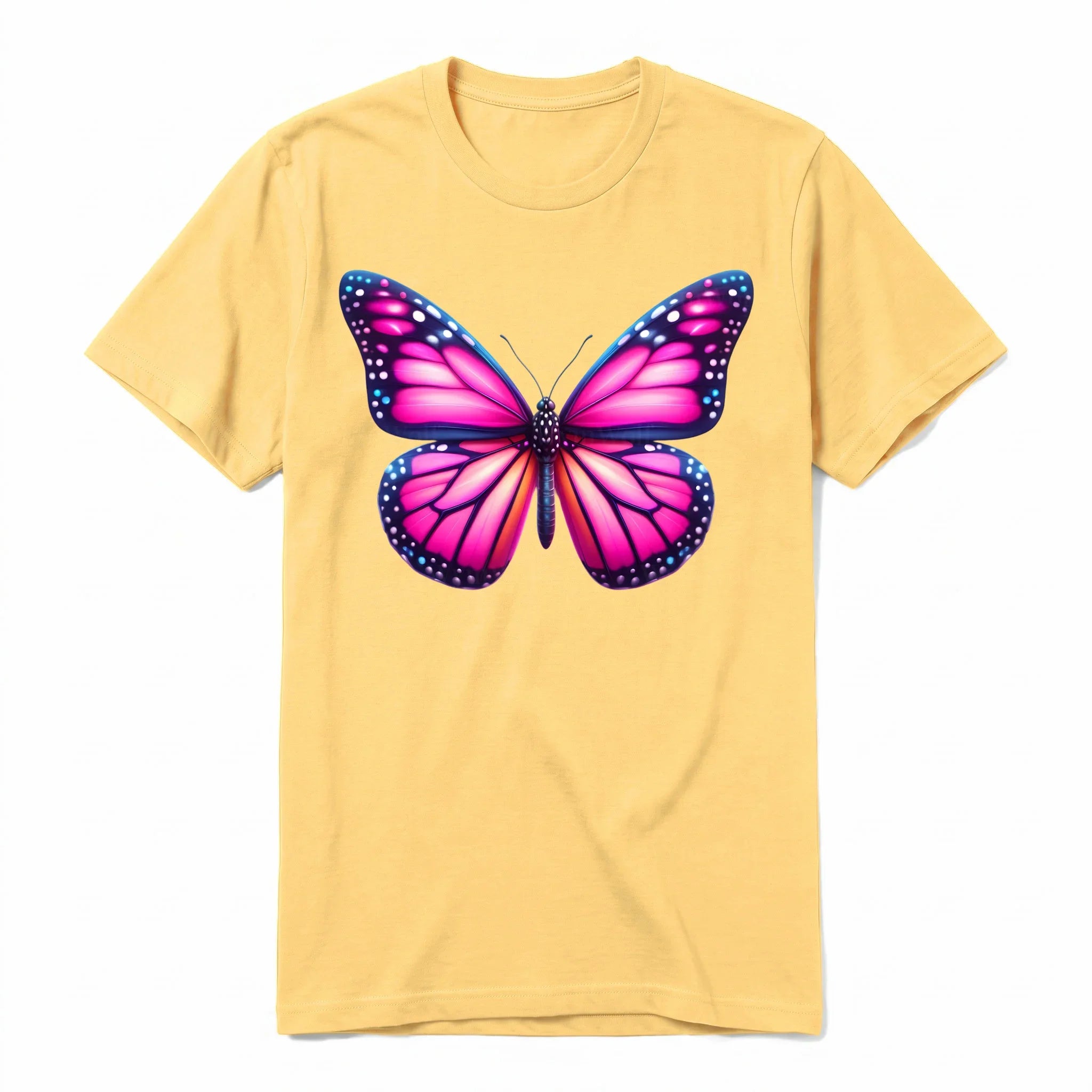 A mustard short-sleeve crewneck t-shirt for adult featuring a graphic of a arthropods animal on the front.