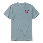 A sage short-sleeve crewneck t-shirt for adult featuring a graphic of a arthropods animal on the left chest.