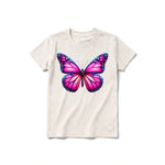 A vintage-white short-sleeve crewneck t-shirt for youth featuring a graphic of a arthropods animal on the front.