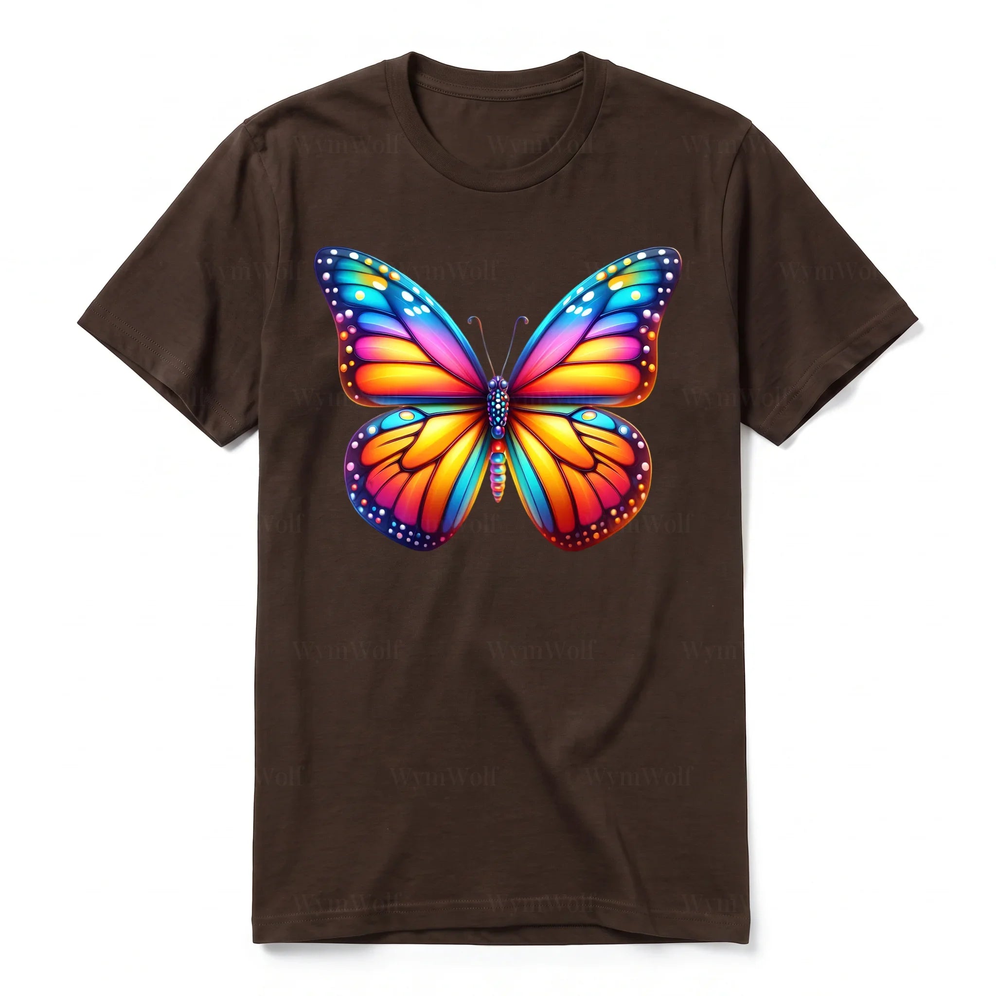 A chocolate short-sleeve crewneck t-shirt for adult featuring a graphic of a arthropods animal on the front.
