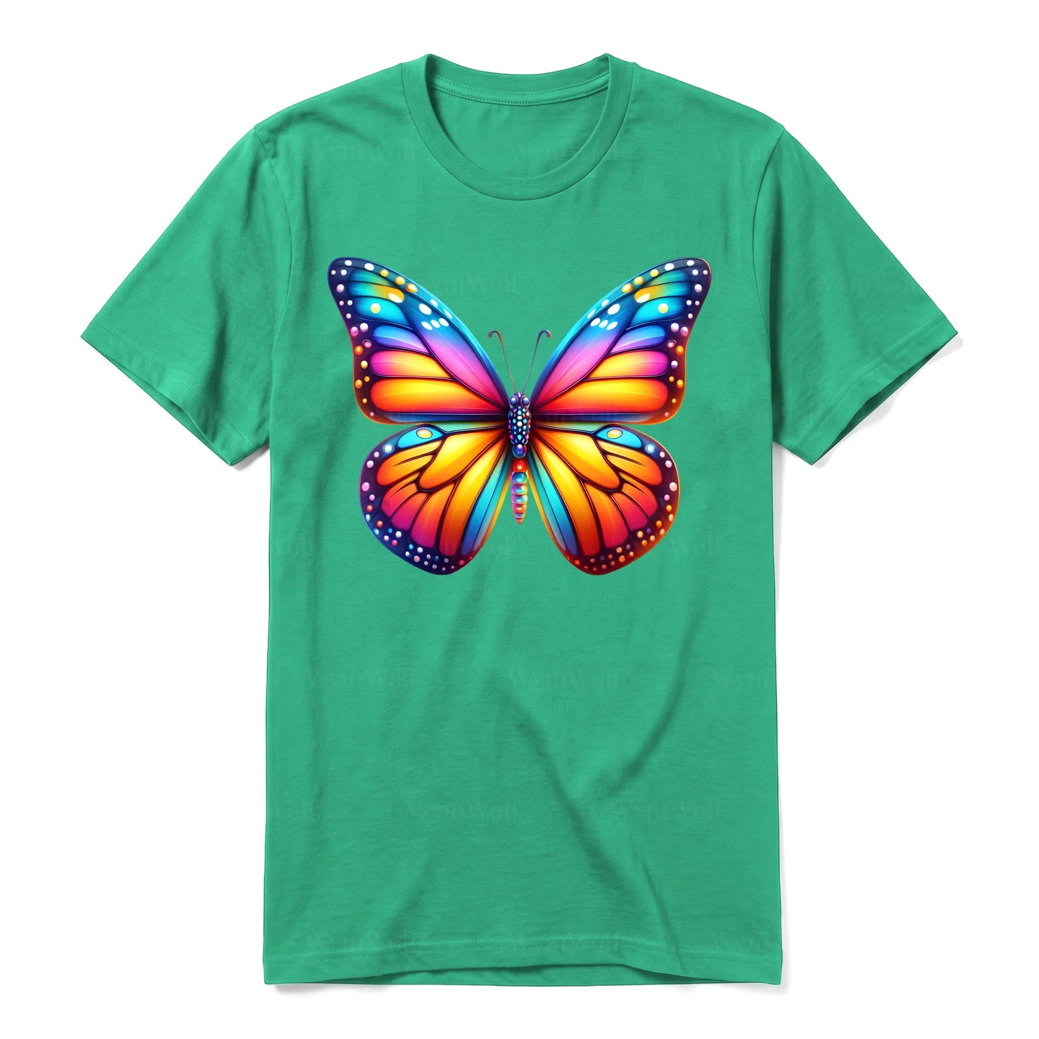 A kelly short-sleeve crewneck t-shirt for adult featuring a graphic of a arthropods animal on the front.