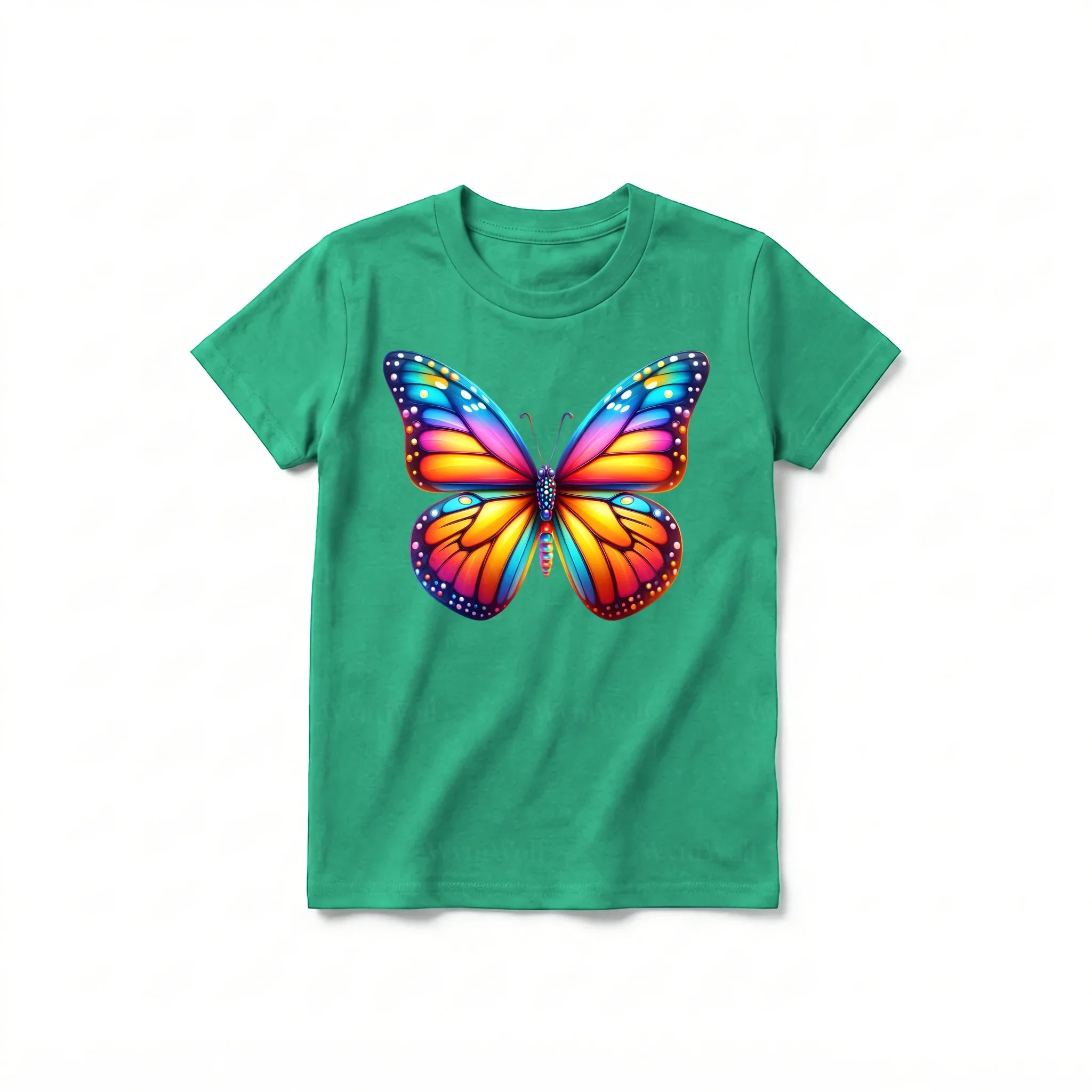 A kelly short-sleeve crewneck t-shirt for youth featuring a graphic of a arthropods animal on the front.