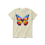 A latte short-sleeve crewneck t-shirt for youth featuring a graphic of a arthropods animal on the front.