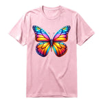 A pink short-sleeve crewneck t-shirt for adult featuring a graphic of a arthropods animal on the front.