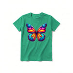 A kelly short-sleeve crewneck t-shirt for youth featuring a graphic of a arthropods animal on the front.