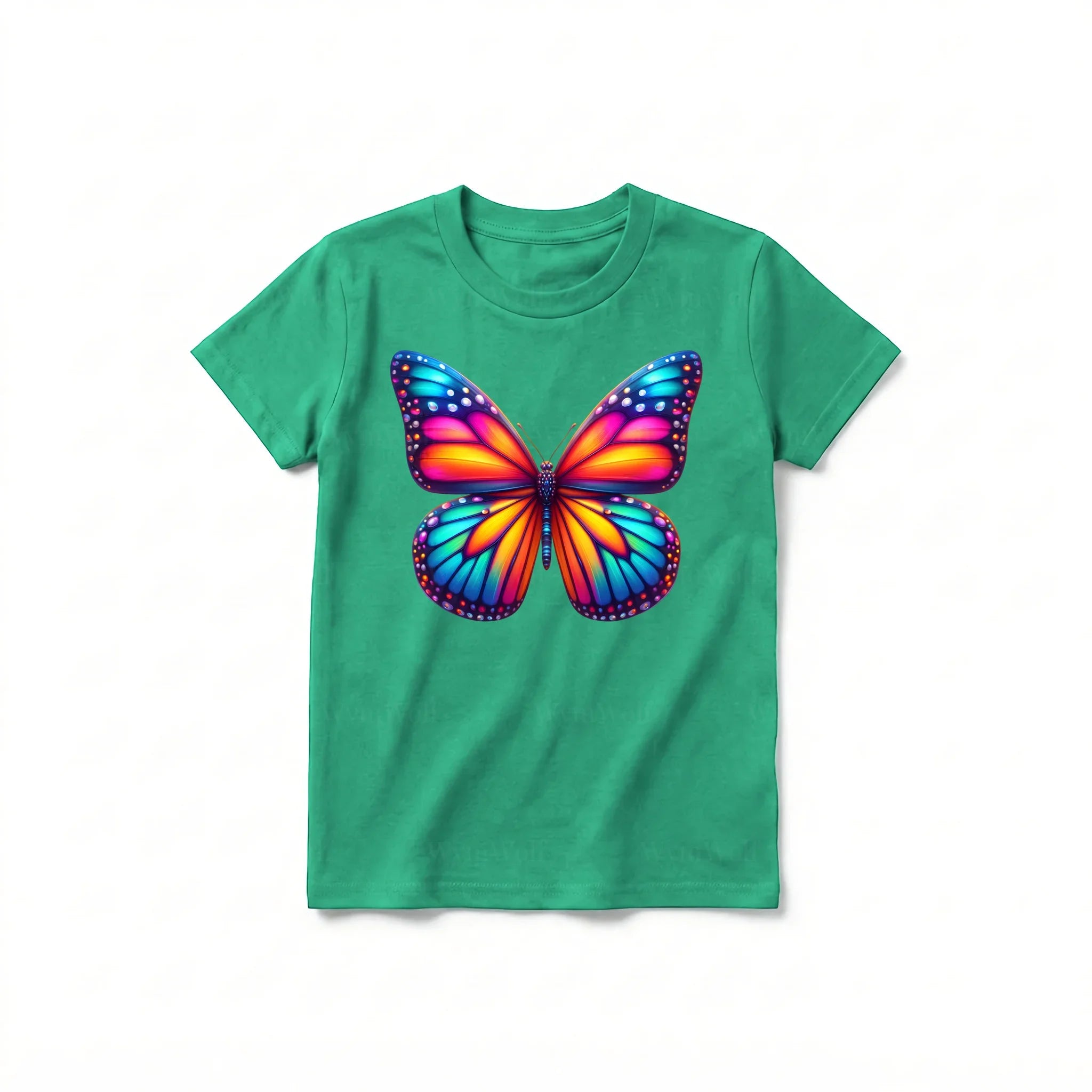 A kelly short-sleeve crewneck t-shirt for youth featuring a graphic of a arthropods animal on the front.