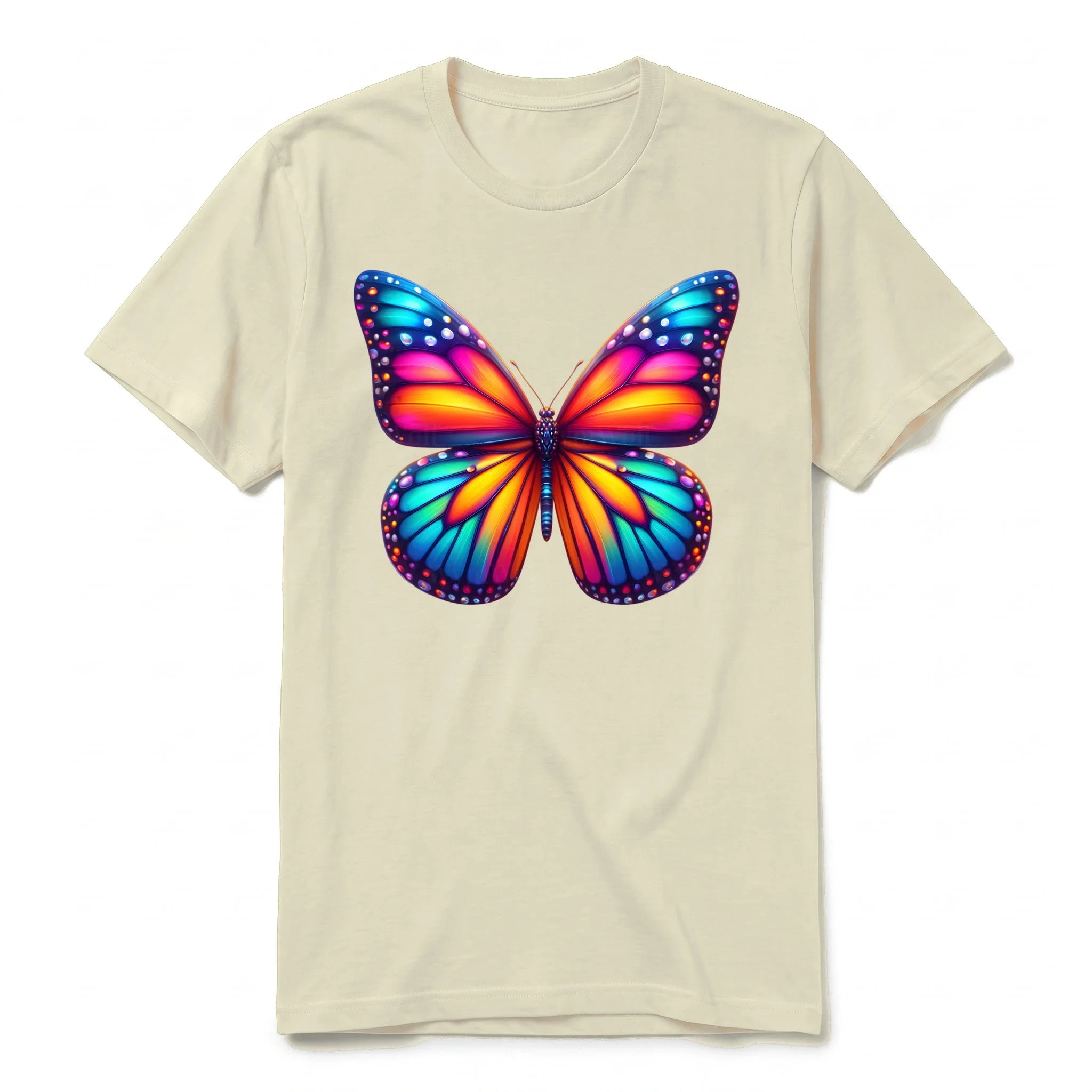 A latte short-sleeve crewneck t-shirt for adult featuring a graphic of a arthropods animal on the front.
