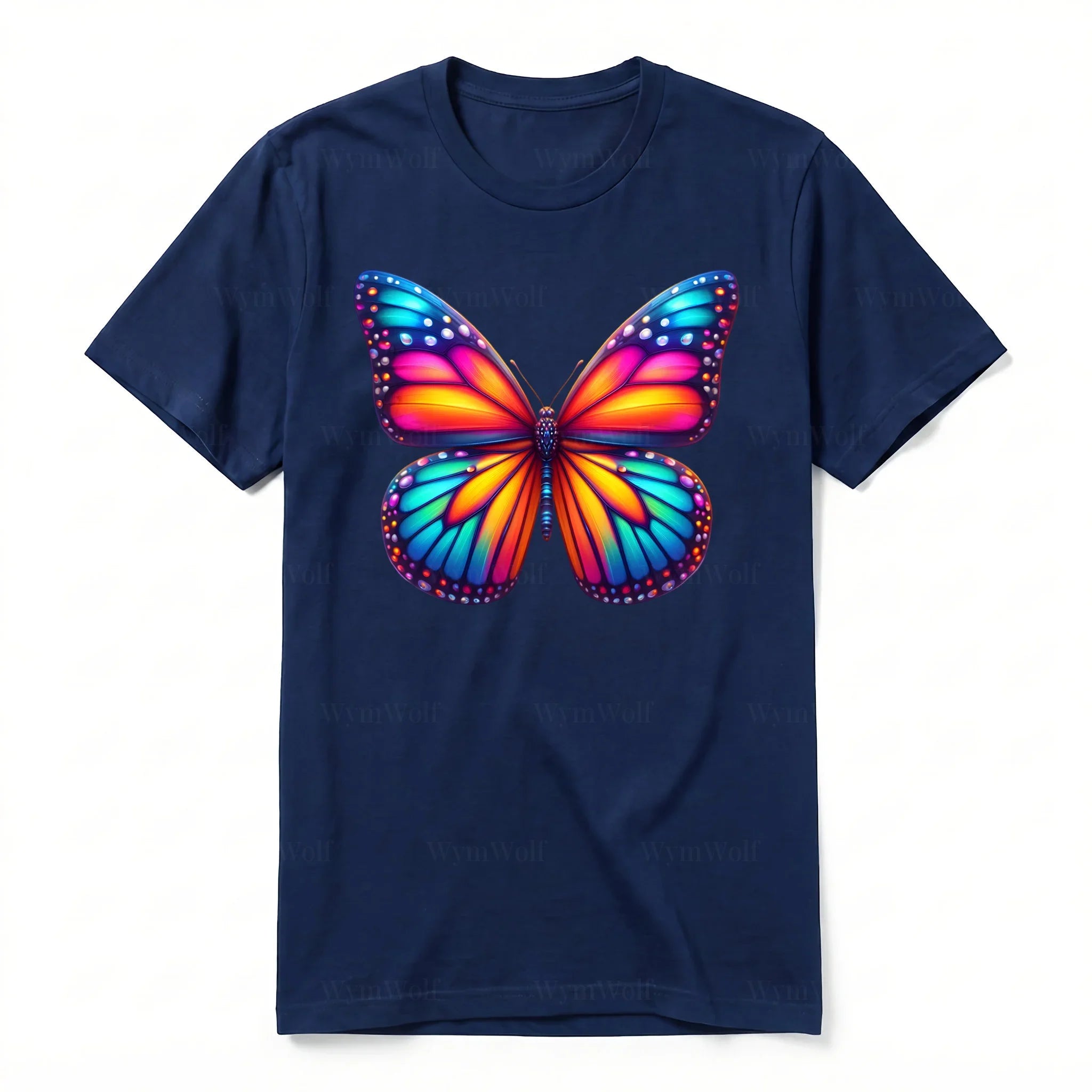 A navy short-sleeve crewneck t-shirt for adult featuring a graphic of a arthropods animal on the front.