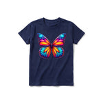 A navy short-sleeve crewneck t-shirt for youth featuring a graphic of a arthropods animal on the front.