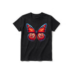 A black short-sleeve crewneck t-shirt for youth featuring a graphic of a arthropods animal on the front.