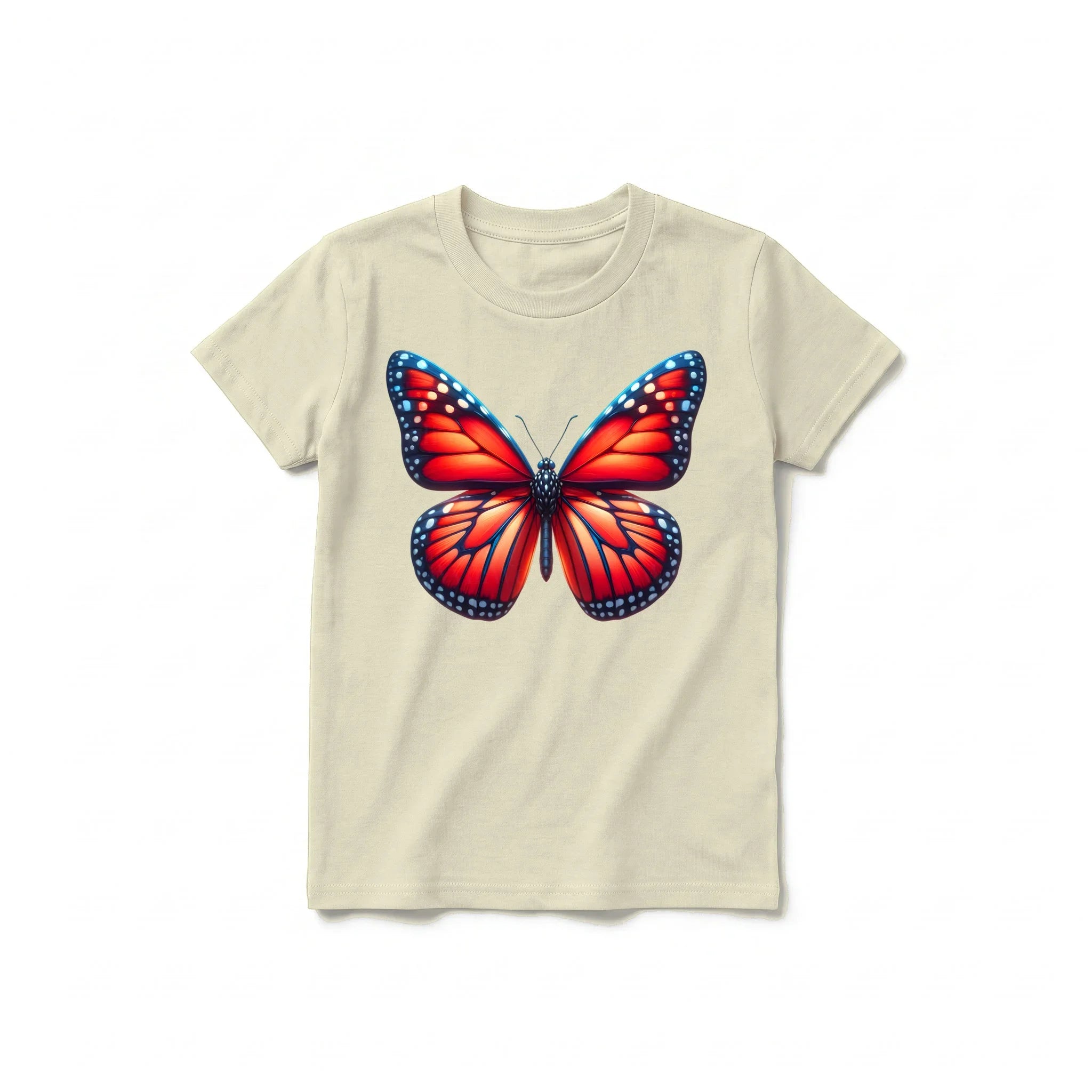 A latte short-sleeve crewneck t-shirt for youth featuring a graphic of a arthropods animal on the front.