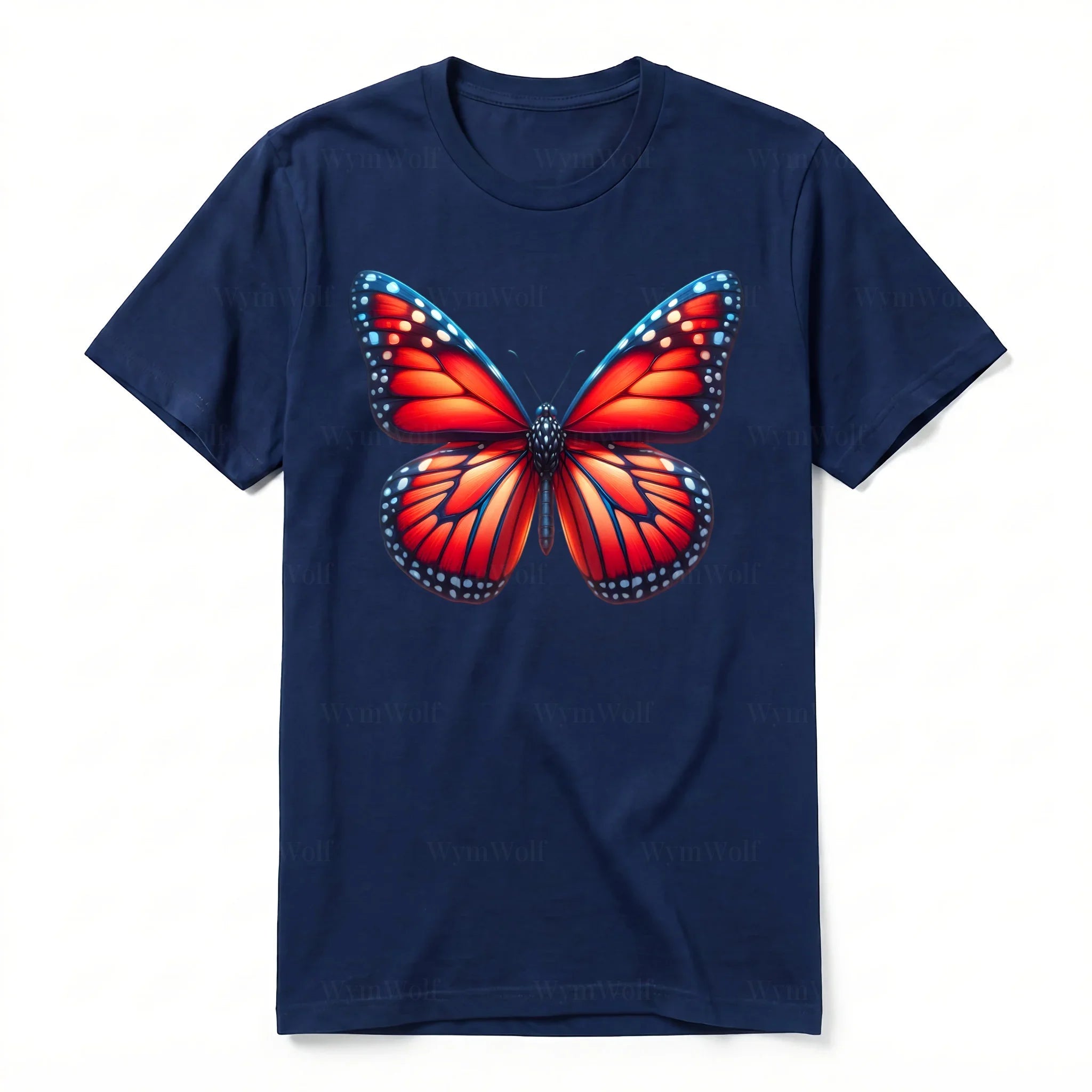 A navy short-sleeve crewneck t-shirt for adult featuring a graphic of a arthropods animal on the front.