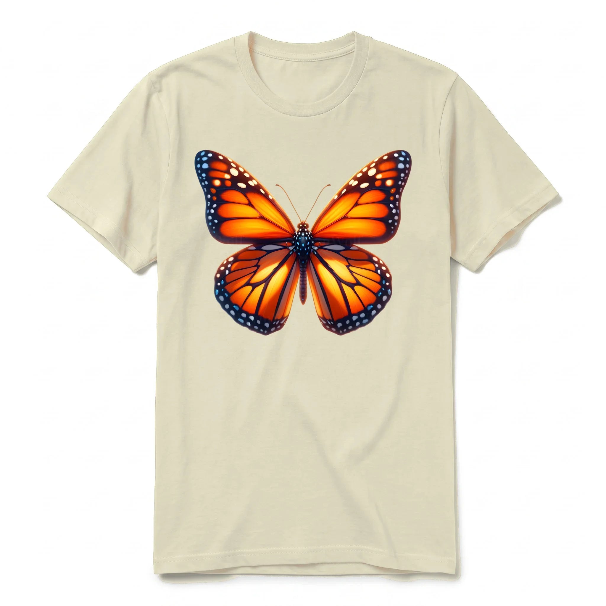 A latte short-sleeve crewneck t-shirt for adult featuring a graphic of a arthropods animal on the front.