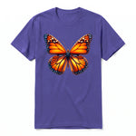 A purple short-sleeve crewneck t-shirt for adult featuring a graphic of a arthropods animal on the front.