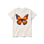 A vintage-white short-sleeve crewneck t-shirt for youth featuring a graphic of a arthropods animal on the front.