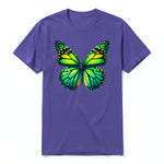 A purple short-sleeve crewneck t-shirt for adult featuring a graphic of a arthropods animal on the front.