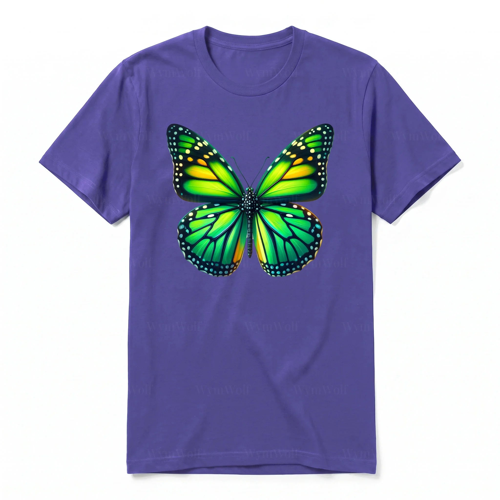 A purple short-sleeve crewneck t-shirt for adult featuring a graphic of a arthropods animal on the front.