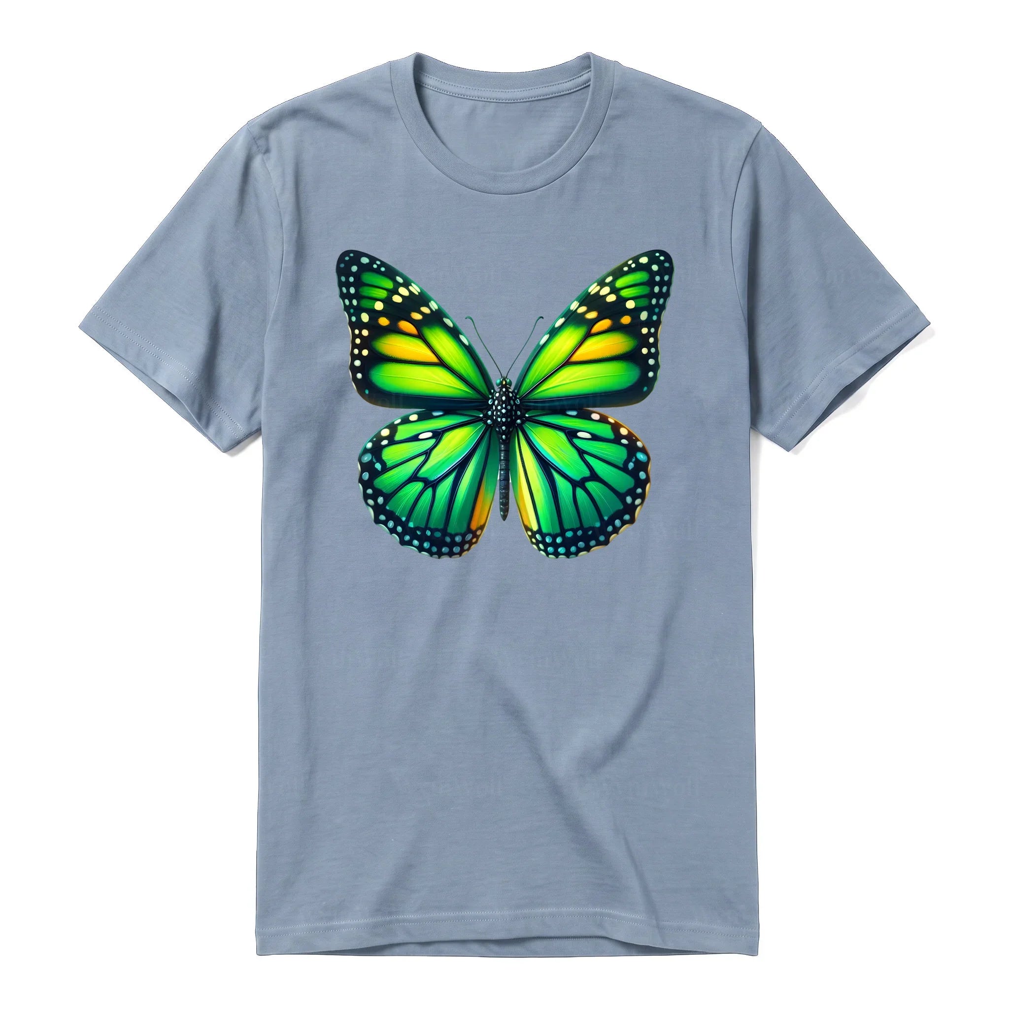 A steel-blue short-sleeve crewneck t-shirt for adult featuring a graphic of a arthropods animal on the front.